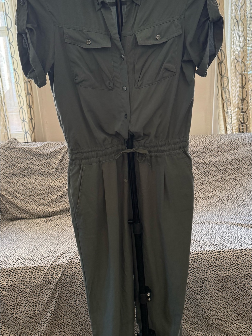 Sisley Olive Green Jumpsuit - Women's Size 6